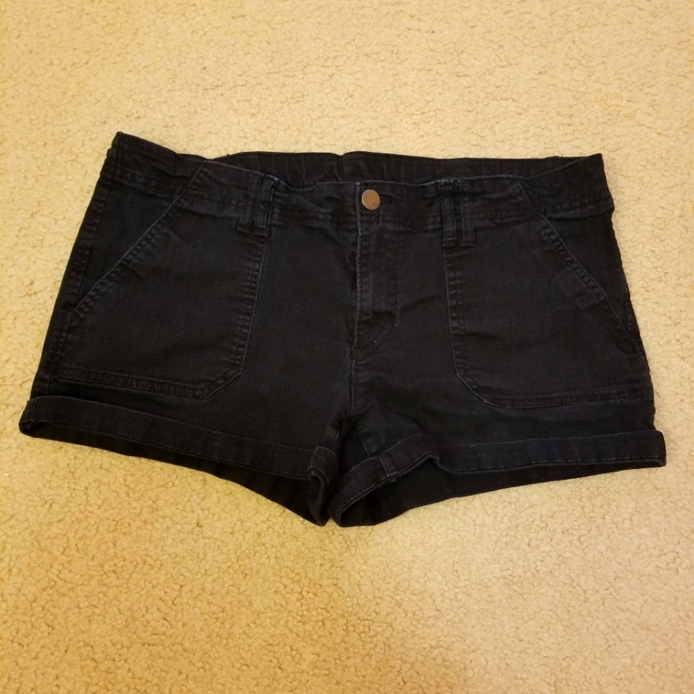 Black Jean Shorts
